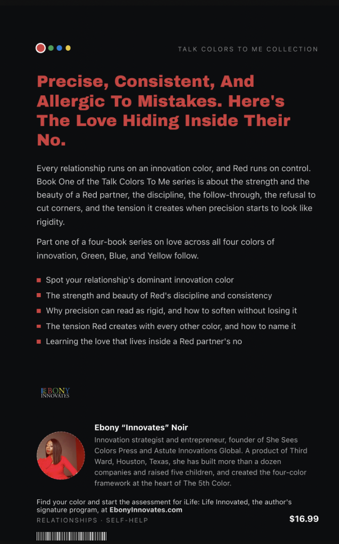 Back cover of The Art of Loving a Red
