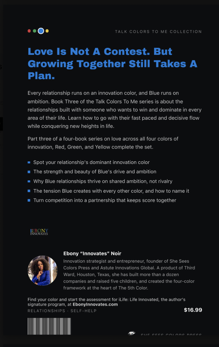 Back cover of The Art of Loving a Blue