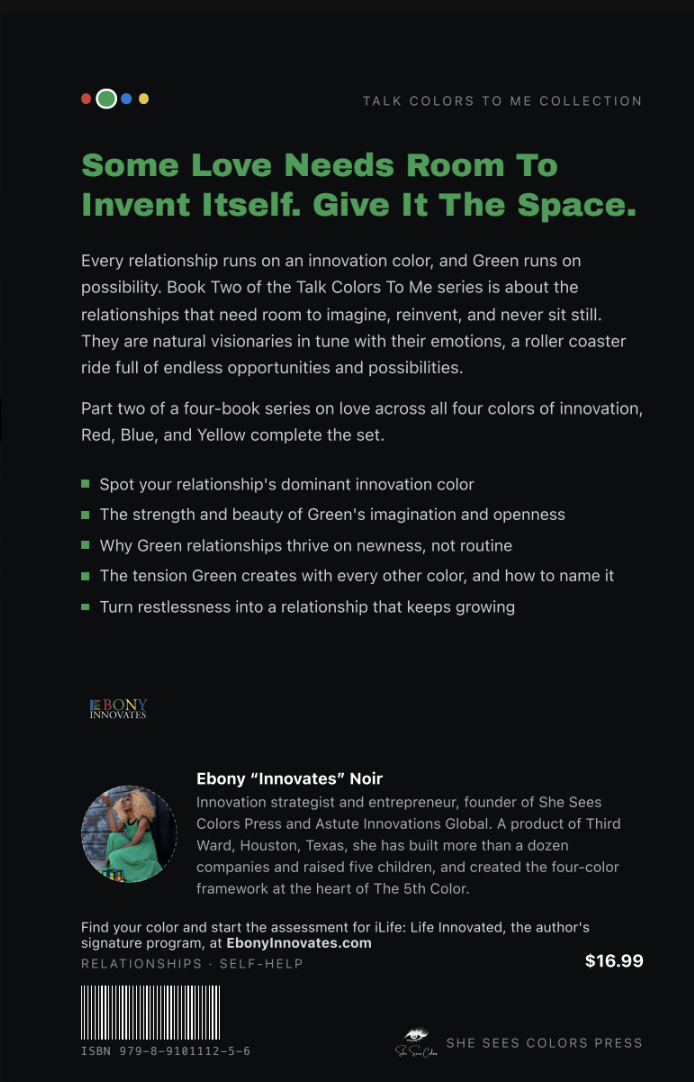 Back cover of The Art of Loving a Green